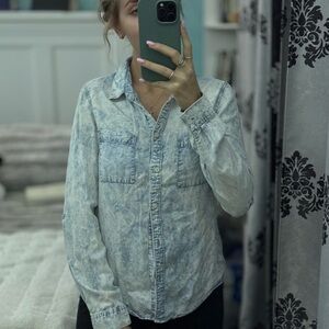 Blue Denim Button-Up Shirt